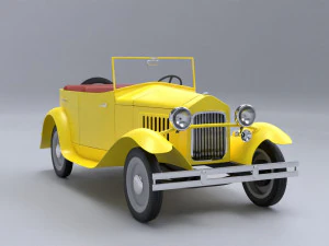 Old cartoon car 3D Model