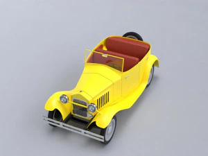 Old cartoon car 3D Model