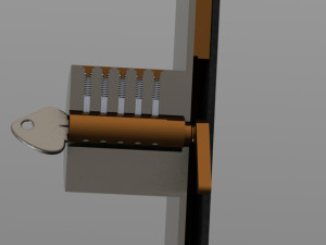 key and lock 3D Model