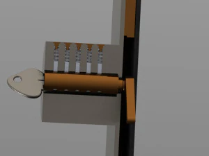 key and lock 3D Model