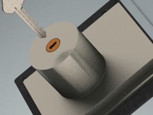key and lock 3D Model