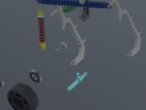 lego car- dynamic lego series 3D Модель