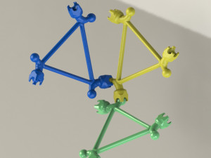 dynamic modular structure- lego type 3D Модель