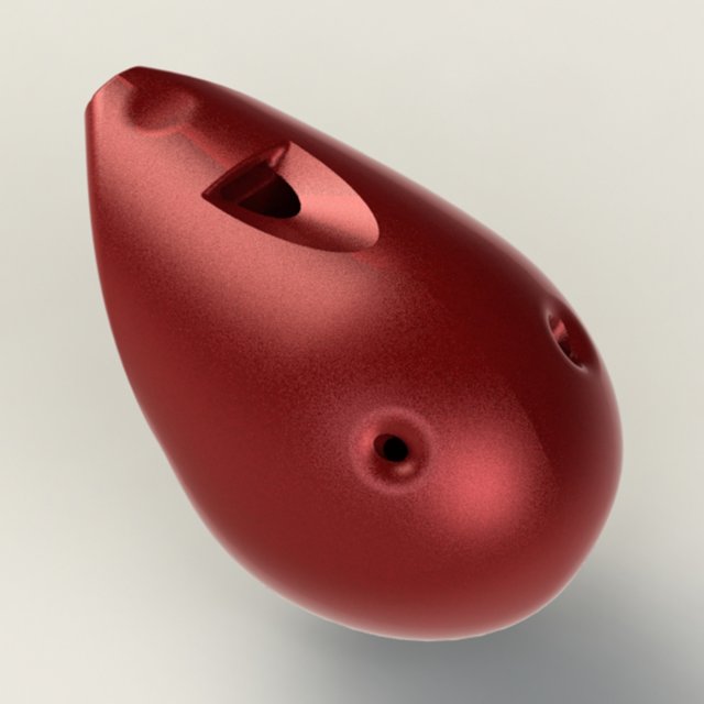 whistle ocarina- 3 note 3D 모델 .c4d .max .obj .3ds .fbx .stl .blend