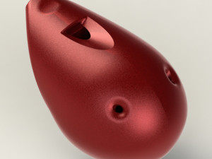 whistle ocarina- 3 note 3D Model