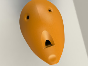 whistle ocarina- 3 note 3D Modell