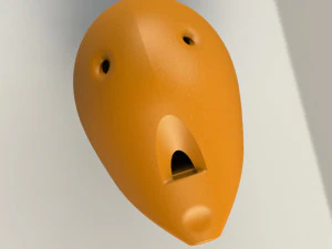 whistle ocarina- 3 note 3D Model