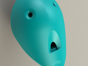 whistle ocarina- 3 note 3D Modell