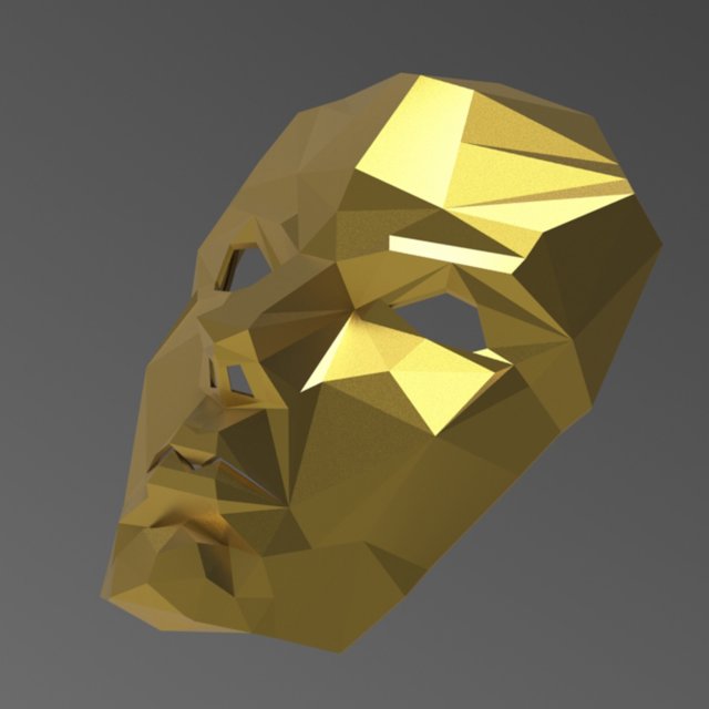 poly face mask 3D Model .c4d .max .obj .3ds .fbx .stl .blend 