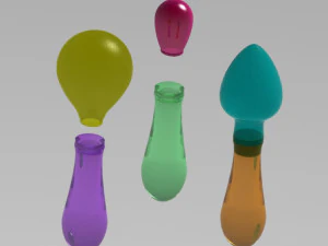 shaker instrument maraca with 3 diffrent head 3D Model
