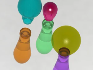 shaker instrument maraca with 3 diffrent head 3D Model