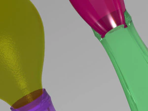 shaker instrument maraca with 3 diffrent head 3D Model