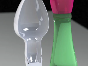 shaker instrument maraca with 3 diffrent head 3D Model