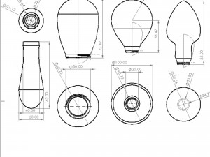 shaker instrument maraca with 3 diffrent head Modèle 3D