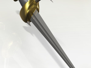 horned sword Model 3D