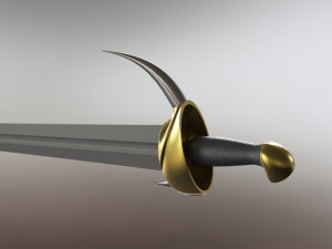 horned sword Model 3D