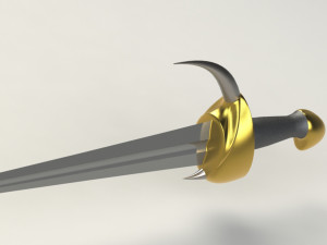 horned sword Model 3D