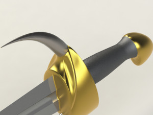 horned sword Model 3D