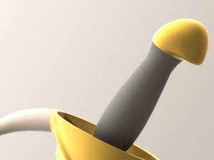 horned sword Model 3D