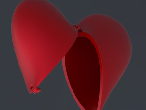 heart gift box Model 3D