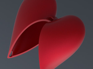 heart gift box Model 3D
