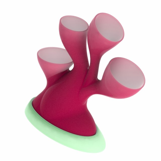 mushroom vase 3D Model .c4d .max .obj .3ds .fbx .stl .blend 