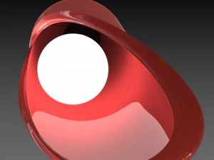 ceiling light inverse flower 3D Model