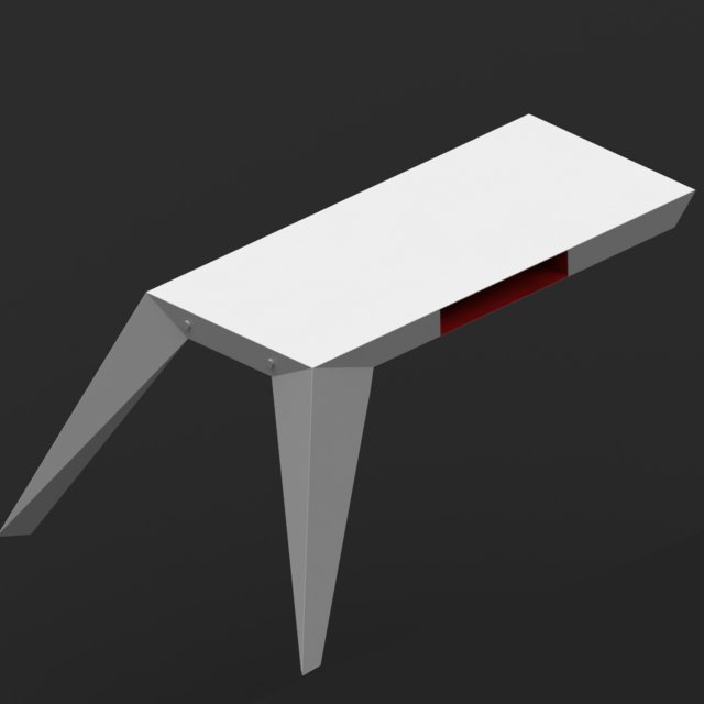 two legs table 3D 模型 .c4d .max .obj .3ds .fbx .stl .blend