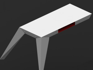 two legs table Modelo 3D