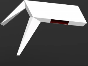 tavolo a due gambe Modello 3D