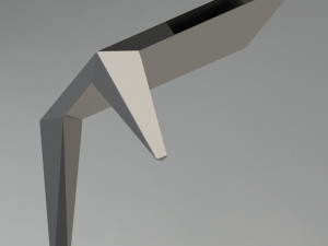 two legs table 3D 模型