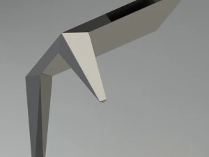 tavolo a due gambe Modello 3D