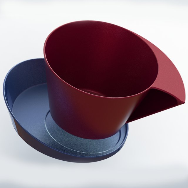 comma cup 3D Model .c4d .max .obj .3ds .fbx .stl .blend 