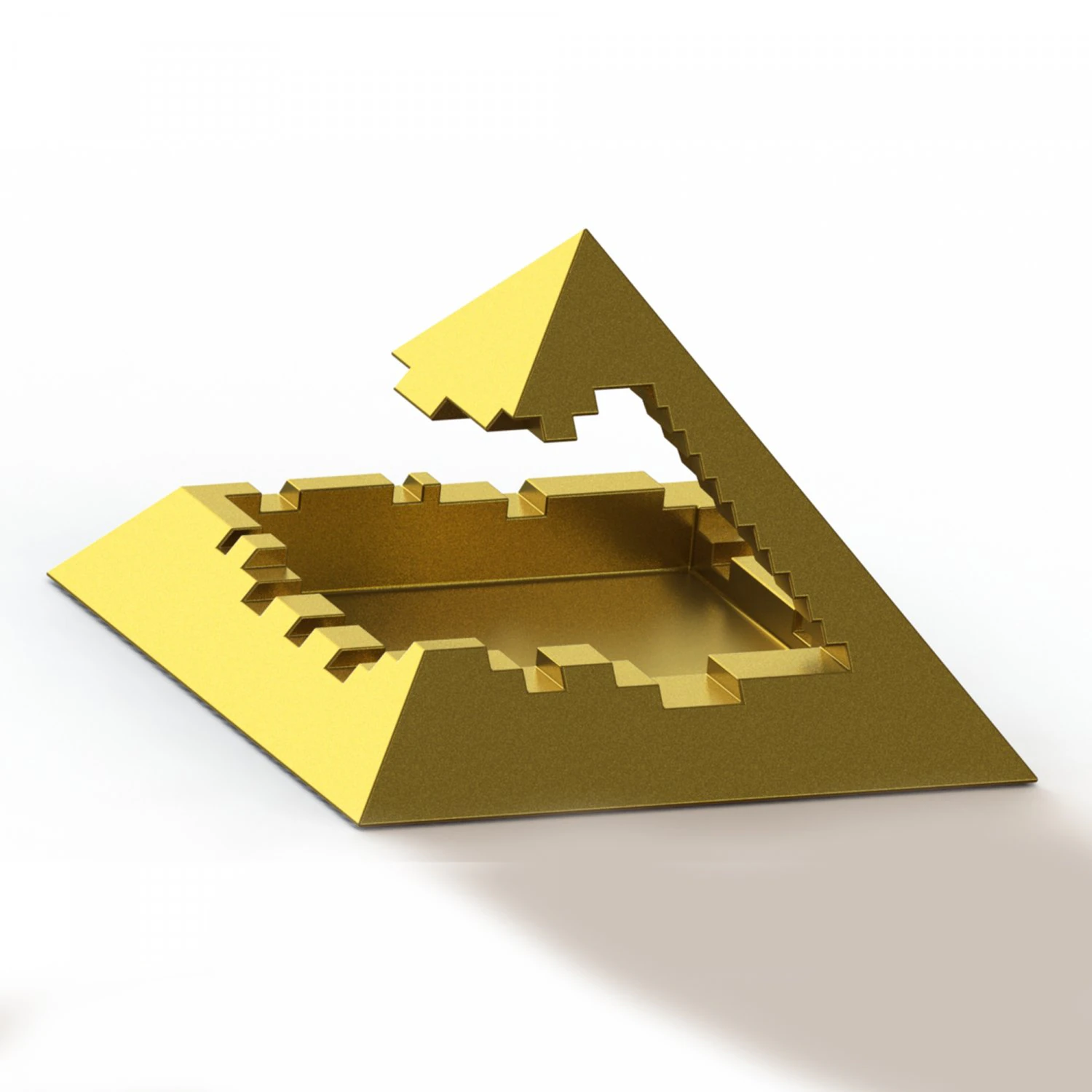 broken pyramid ashtray 3D Model .c4d .max .obj .3ds .fbx .stl .blend 
