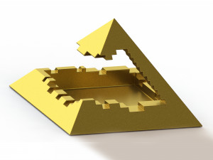broken pyramid ashtray 3D Model
