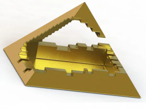 broken pyramid ashtray 3D Model