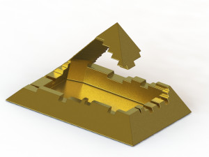 broken pyramid ashtray Modèle 3D