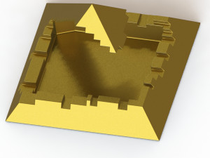 broken pyramid ashtray Modèle 3D