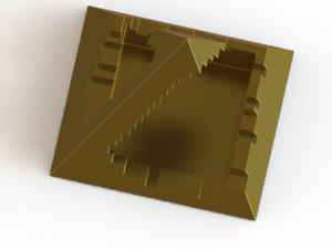 broken pyramid ashtray Modèle 3D