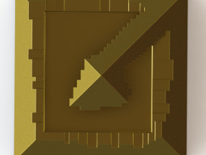 broken pyramid ashtray Modèle 3D