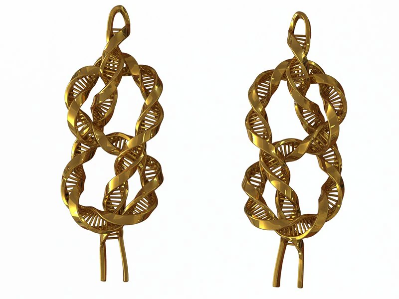 dna knot earring 3D Model .c4d .max .obj .3ds .fbx .stl .blend 