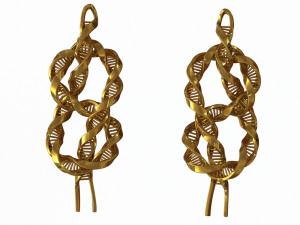 dna knot earring Modelo 3D