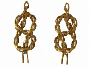 DNA 매듭 귀걸이 3D 모델