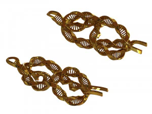 dna knot earring 3D Model