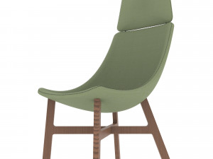 chair in yellow 3D-Modell