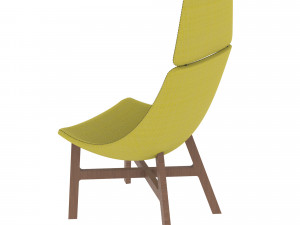 chair in yellow 3D-Modell