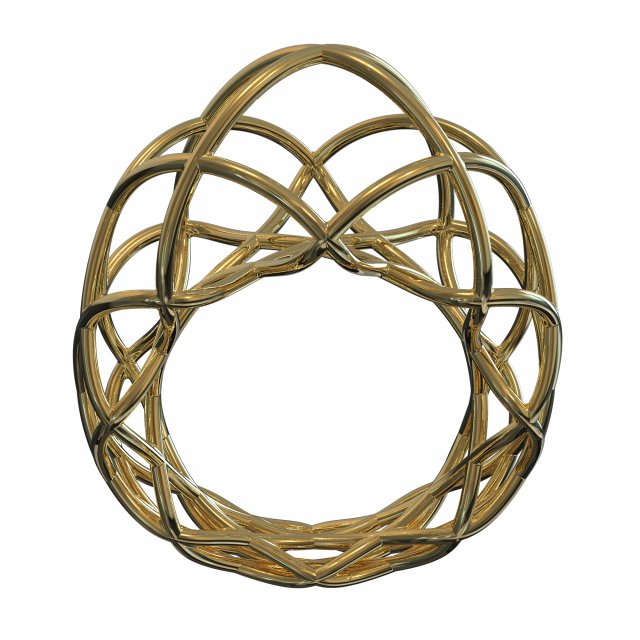 twisted lines ring 3D Model .c4d .max .obj .3ds .fbx .stl .blend 