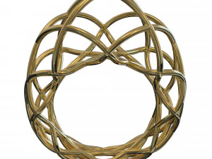 verdrehte Linien klingeln 3D Modell