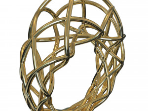 twisted lines ring 3D Model