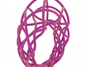 twisted lines ring 3D Model